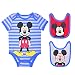 Disney Baby Boys' Monsters Inc, Mickey, or Buzz Lightyear 2 Bibs and Bodysuit Pack