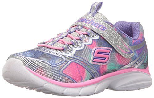 Skechers Kids Girls' Spirit Sprintz Sneaker,Silver/Multi,6 M US Toddler