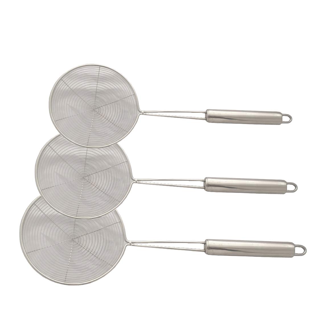 Rubelt Pipe Handle 100% Stainless Steel Heavy Quality Deep Fry/Mesh Strainer/Jhara/Puri Strainer