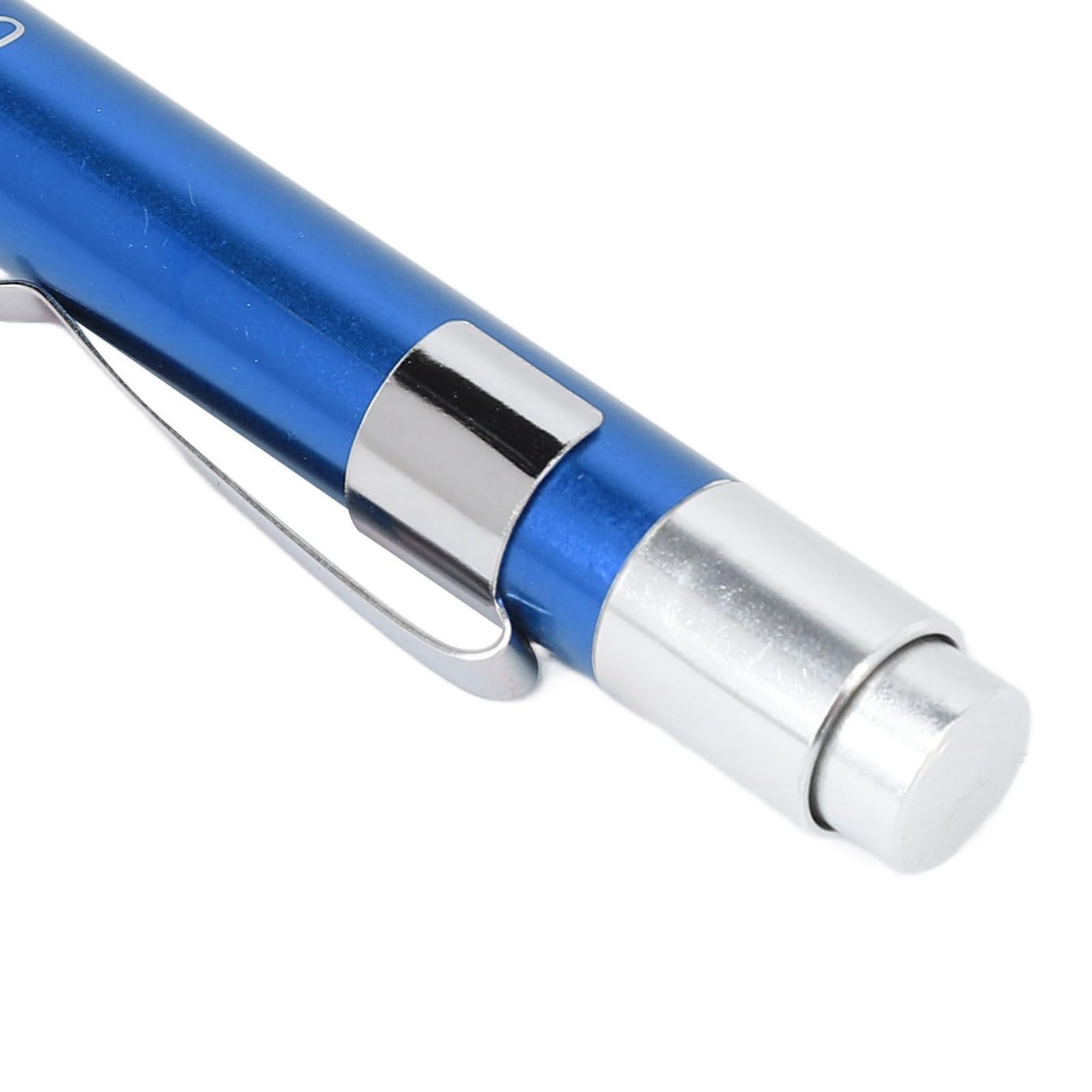 Lampe Stylo avec Jauge de Pupille, Lampe Stylo LED Jaune éclairage Tête Concave en Alliage D'aluminium Stylo Médical avec Jauge de Pupille, pour Oreille, Nez, Gorge (Bleu)