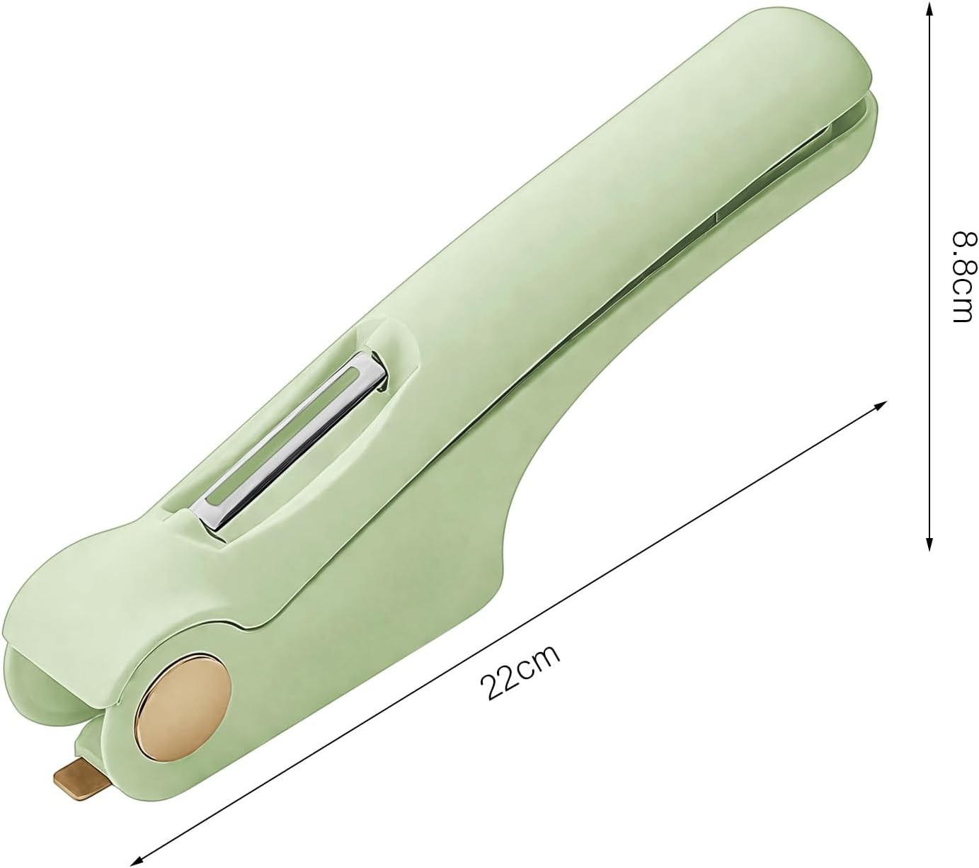 Upgrade 4 in 1 garlic press cutter Slicer mincer crusher presser smasher masher tool,stainless steel Blades,Vegetable Peeler,Can opener (green) image 4
