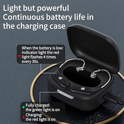 KZ AZ09 Bluetooth 5.2 Module IEM Bluetooth Adapter Wireless Ear Hook Portable Long Battery Life for KZ ZS10 PRO/ZSN Pro X/ZSN PRO/EDX PRO/ZSX/ZAR/DQS/ZVX/Zax/CCA CRA/C12/C10 PRO (C PIN)