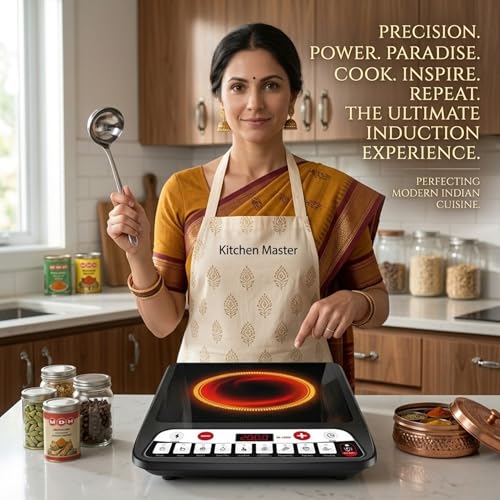 Image of Drumsotne 2000W Portable Infrared Induction Cooktop - Digital Ceramic Glass Electric Hot Plate with Touch Controls, 8 Preset Cooking Modes, Timer - Compatible with All Cookware