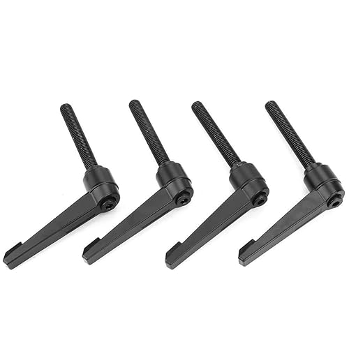 Miniatura 8 de Hilitand 4 piezas de mango de fijación ajustable M10 rosca macho de metal (3.150in roscado)