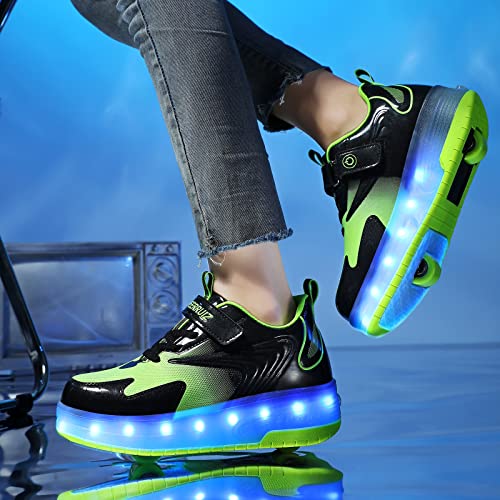 Kids Roller Skate Shoes with Retractable Wheels Rechargeable Led Light Up Sneakers for Christmas Birthday Gifts4