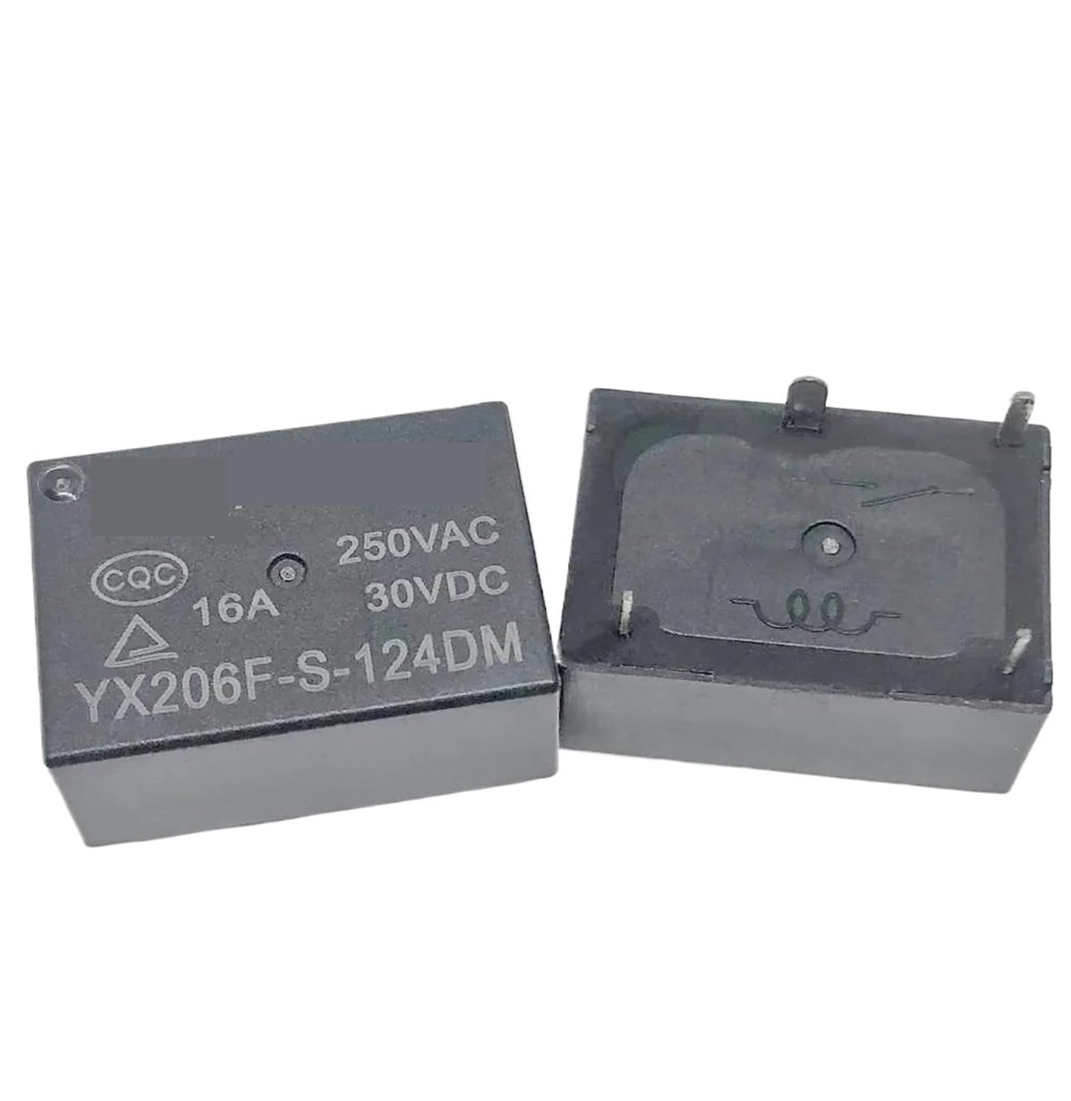 Relais 4 Broches YX206F-S-112DM 12V pour circuits imprimés domestiques