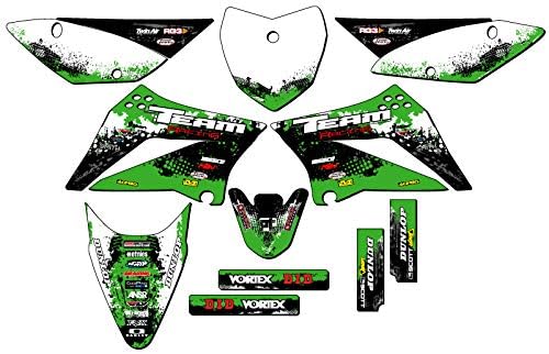 Team Racing - Kit de gráficos compatible con Kawasaki 2010-2020 KLX 110, Scatter