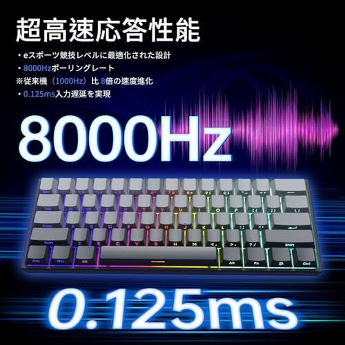 YOUSUOMASTER 磁気スイッチ ラピッドトリガー ゲーミングキーボード YK61 の商品画像 2
