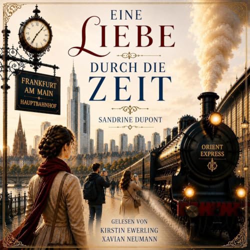 Diseño de la portada del título Eine Liebe durch die Zeit