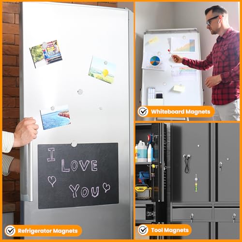 Image of TRYMAG 645Pcs Small Magnets, 7 Different Sizes Tiny Mini Magents, Multi-Use for Fridge, DIY, Office, Hobbies, Crafts and Science