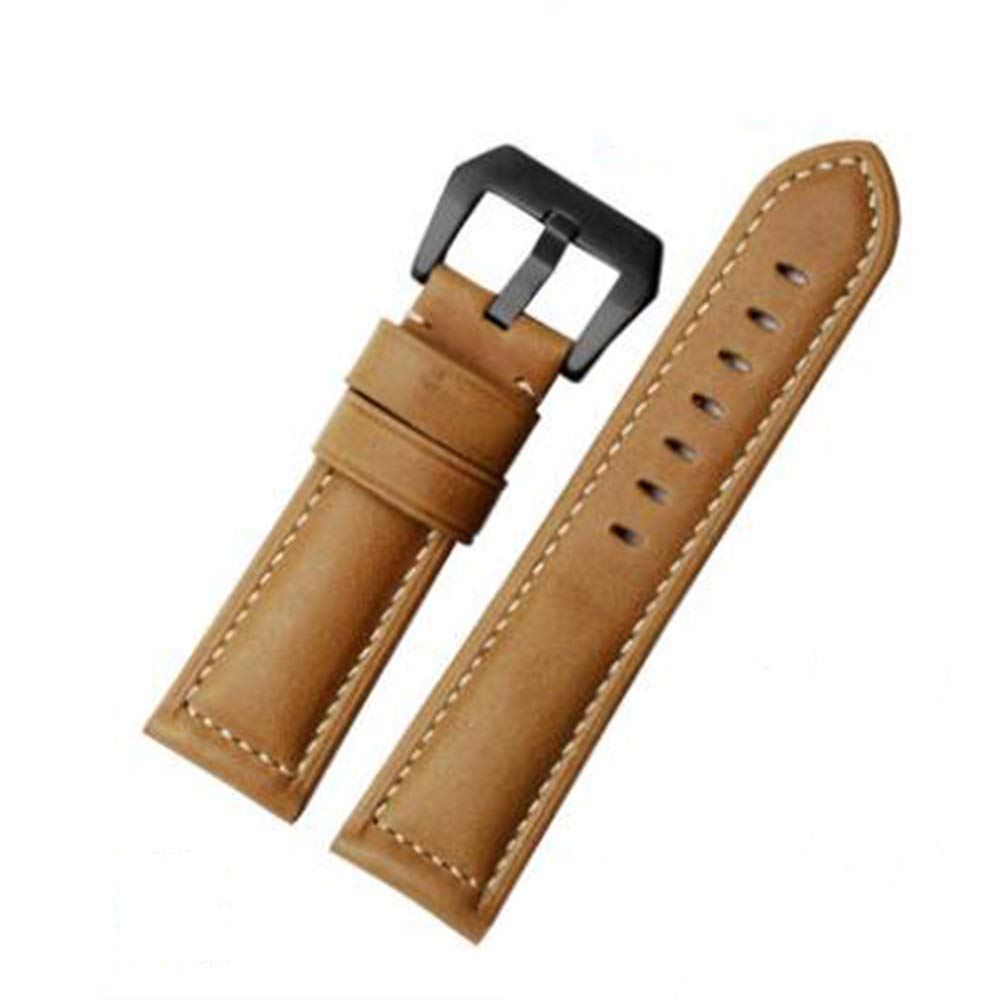 FOUUAWatch Strap Leather for Panerai Strap 22mm 24mm 26mm Leather Vintage Military Watch Strap Watch Band Relacement Band for Panerai Men