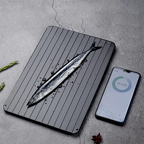 Image of Defrosting Tray for Frozen Meat, Defrosting Plate, Thaw Board Plate, Fast defrosting Tray for Fish, Meat, Poultry or Anything Else that is Frozen (11.6 inch L x 8.3 inch W x 0.1 inch H)