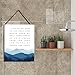 YCYD I Lift up My Eyes to the Mountains Bible Verse Wood Sign Rustic Psalm 121:1-2 Watercolour Christian Wooden Hanging Plaque for Home Office Wall Art Decoration 8 x 10 Inches Present