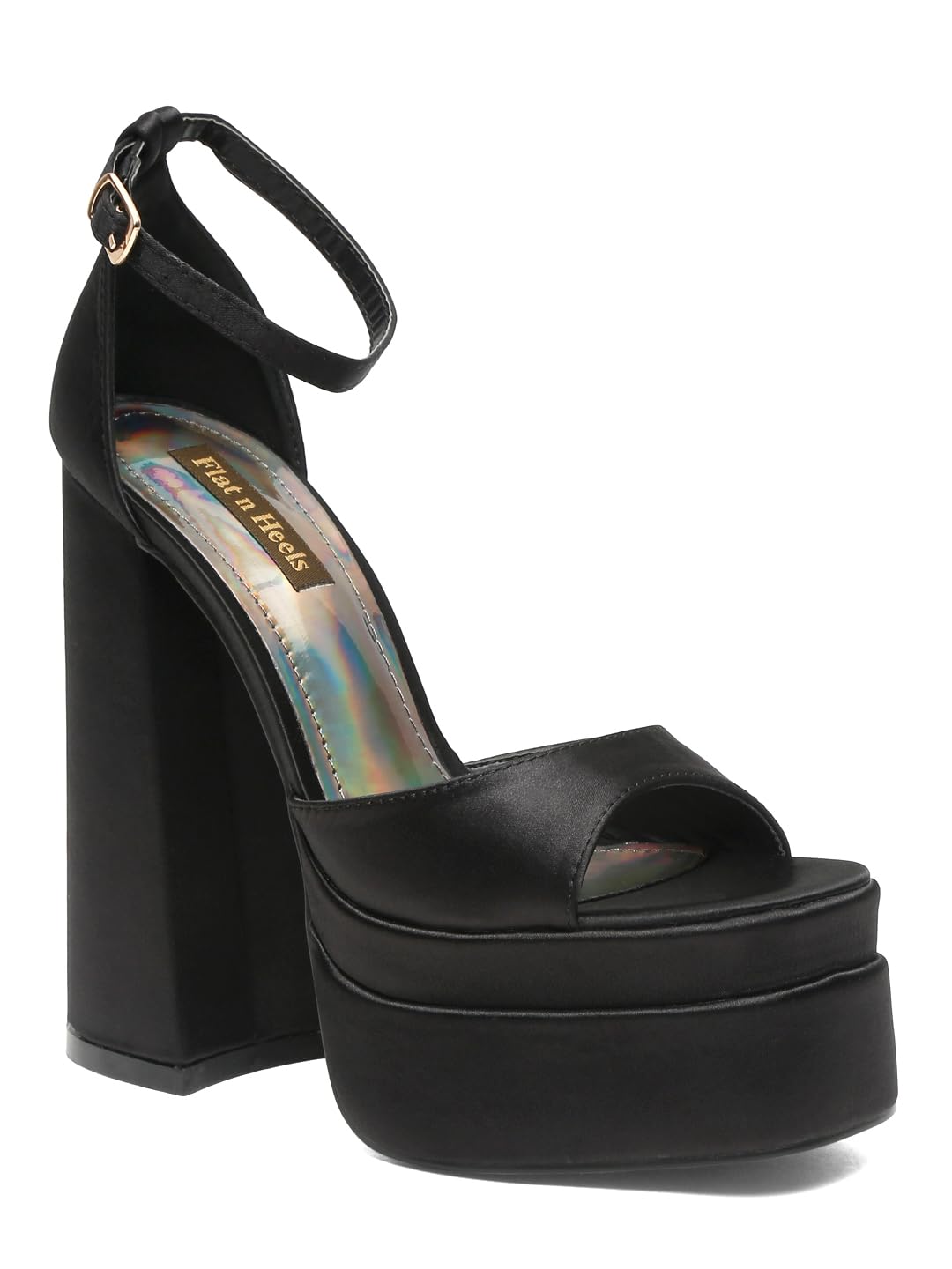 Flat n Heels Womens Black Sandals FnH 3543-1-BK (B0CH1842Y8) Amazon Price History, Amazon Price Tracker
