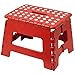Produktbild Exellent Housware Klapptritt Klapphocker Hocker 1 Stufe Haushaltsleiter Einstieg Trittstufe (Rot)