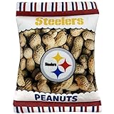 NFL Pittsburgh Steelers Crinkle FINE Plush Dog & CAT Squeak Toy - Cutest Stadium Peanuts Snack Plush Toy for Dogs & Cats with Inner Squeaker & Beautiful Baseball Team Name/Logo