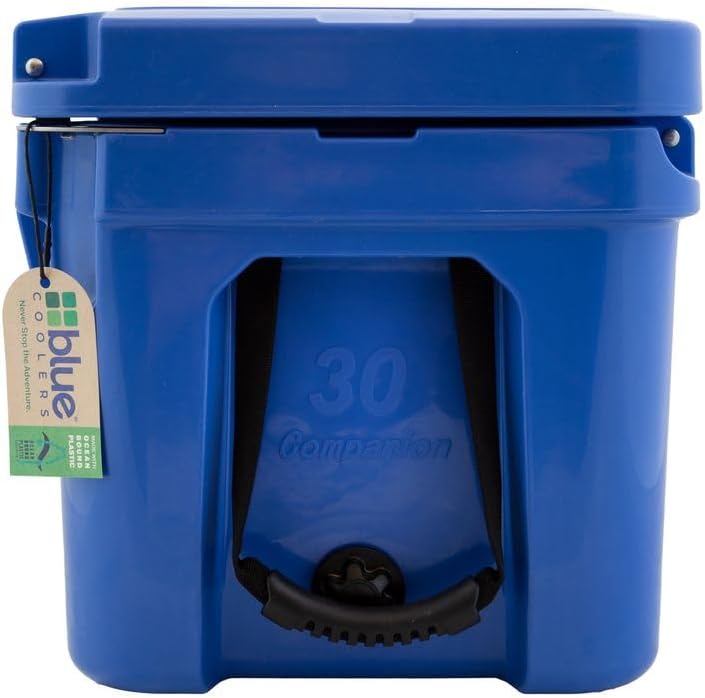 Reclaimed Ocean Plastic Rotomolded Cooler, Heavy-Duty Ice Chest with Multiple Day Ice Retention, for Camping, Fishing, and Outdoor Adventures (30-60 Quart Ice Chests)