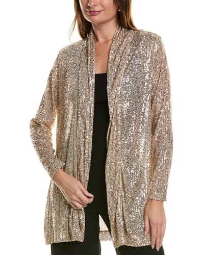 Image of Anne Klein Women's Sequin Drape Front Cardigan Jacket