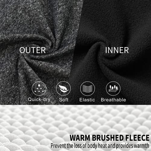 Soneven Women's Thermal Fleece Running Shirts Compression Shirts Quick Dry Workout Pullover Tops with Thumb Holes3