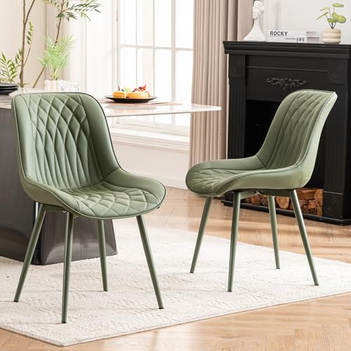 YOUNIKE Olive Green Dining Chairs Set