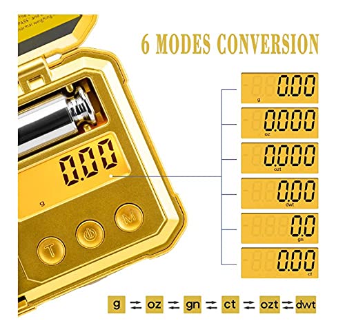 Báscula electrónica de joyería mini de 200g 0.01g miniatura 3