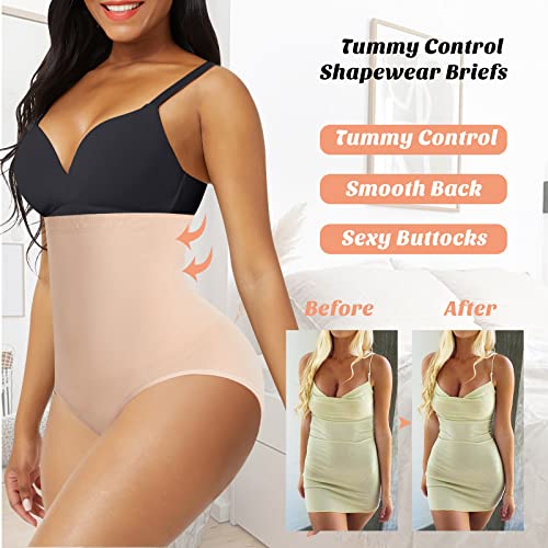Image of Werena Tummy Control Shapewear Underwear for Women High Waisted Body Shaper Panties Shaping Briefs
