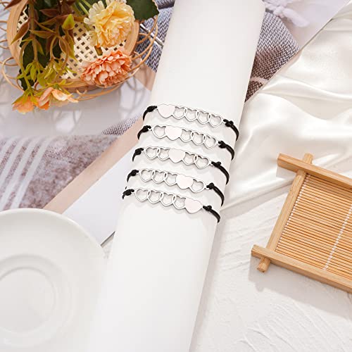 Image of Tarsus 2 /3 /4 /5 /6 Pcs Best Friend Bracelets Bff Matching Heart Bracelet