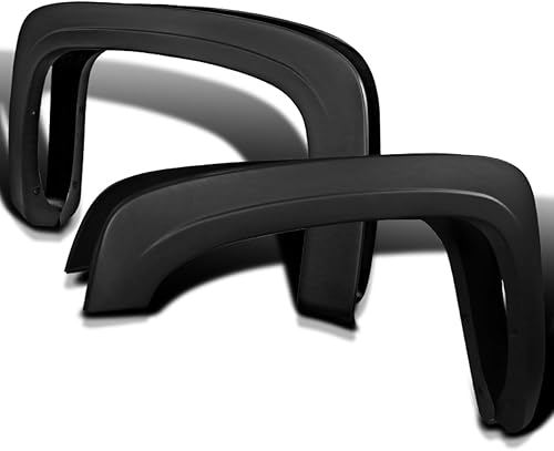 Spec-D Tuning 4 guardabarros delanteros y traseros de estilo de fábrica, color negro, compatibles con Chevy Silverado 1500 2500HD 3500HD 2007-2013