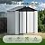ZEXGONEST 6 x 4 FT Outdoor Storage Shed, Waterproof Metal Garden Tool Shed with Gable Sloped Roof, Lockable Door & Air Vents for Backyard Patio Lawn, White
