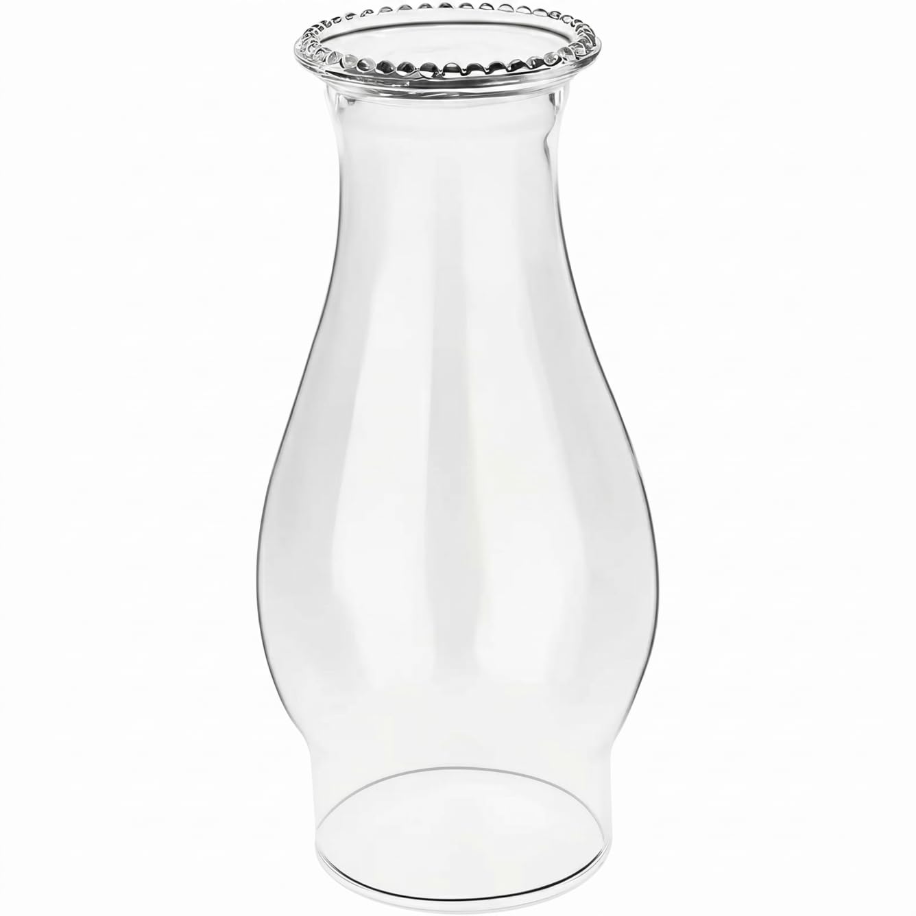 Oil Lamp Chimney, Oil Lamp Globe Replacement Beaded Top Clear Hurricane Globe, 3 Inch Home