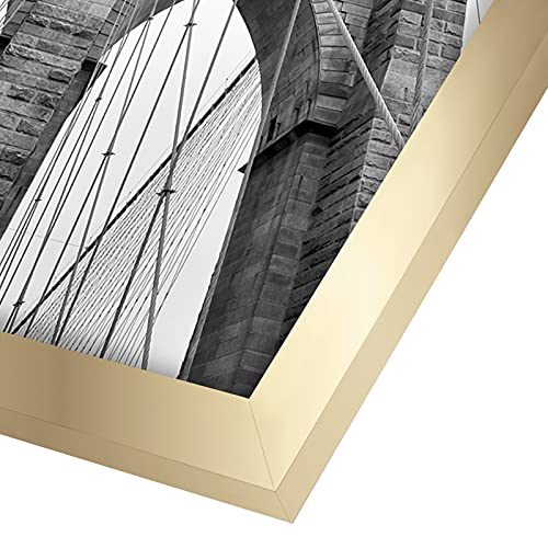 Americanflat 20x30 Poster Frame with Polished Plexiglass - Gold Picture Frame - Wide Photo Frames Made of Engineered Wood for Vertical or Horizontal Wall Display - Epic Collection - Gold