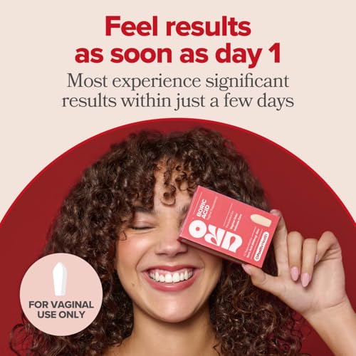 o positiv uro boric acid vaginal suppository  with lactic acid and aloe for fast relief and vaginal odor control  vegan free from parabens dyes and fragrances  12 count pack of 1