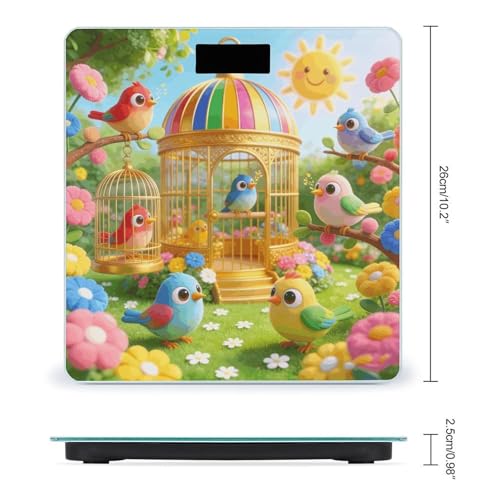 Báscula digital Golden Aviary Garden con pantalla LCD grande miniatura 2