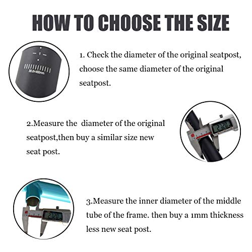 Zukka Bike Seat Post 25.4 X 350 Mm Bicycle Seat Post Aluminum Alloy Bicycle Seat Post Mountain Bike Seatpost Road Bicycle Seat Post #TOP3