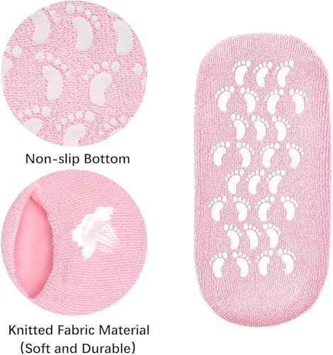 Image of Soft Moisturizing Gel Socks, Gel Spa Socks for Feet Care Ultimate Treatment, Repairing and Softening Dry Cracked Feet Skins, Gel Lining Infused with Essential Oils and Vitamins