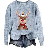 STYLE VARIÉ​​ Le pull de noël femme chic a un design élégant pour les occasions festives. Le sweat noël femme existe en plusieurs coupes.