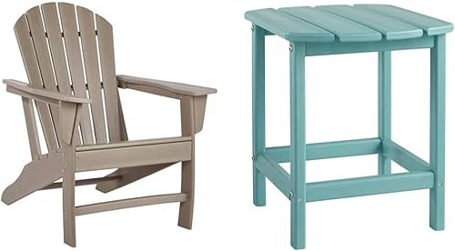 Signature Design by Ashley Sundown Treasure - Silla Adirondack de polietileno de alta densidad para patio al aire libre, color marrón claro y