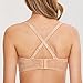 DOBREVA Women's No Padding Strapless Lace Bra Underwire Multiway See-Through Natural 36D