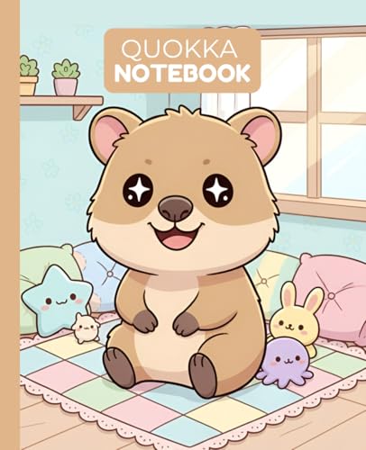 Quokka Notebook: Pastel, Cozy, and Wide-Ruled Journal – 110 Pages for School, Writing, Notes – Perfect Gift for Kids, Students and Quokka Lovers
