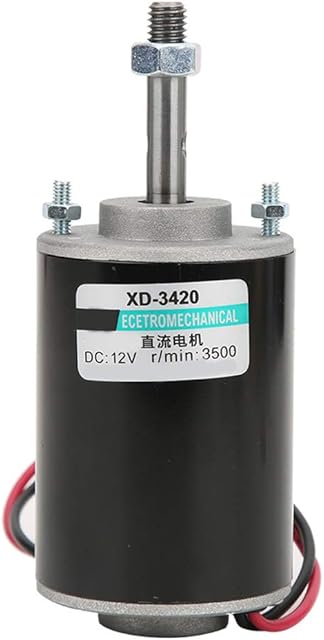 Mini 12V/24V CW/CCW Permanent Magnet DC Motor Reversible Electric Gear Motor High Speed Low Noise for DIY Generator(DC 12V 3500RPM)