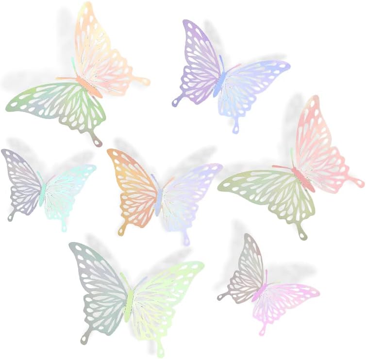 Miniatura 3 de Decoración de pared de mariposa 3D para decoración de habitación de niñas, calcomanías de pared de mariposa para dormitorio, fiesta de cumpleaños,