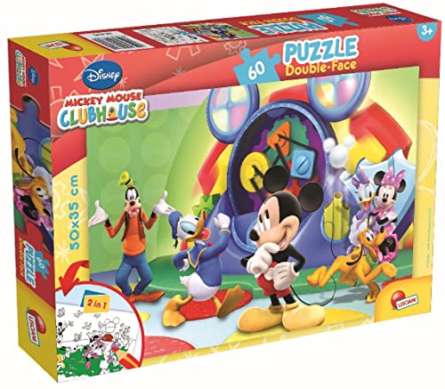 Disney 47895 Puzzle Df Plus Mickey, Size-50 x 35 cm. with 60 Pieces, Mouse, Multi Colour, One