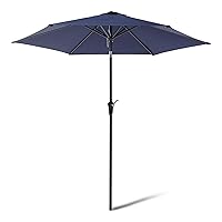 Amazon Basics - Ombrellone da Giardino, Sollevatore a manovella e Pulsante inclinabile