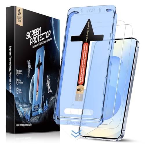 MAGIC JOHN 2 Pack only for Samsung Galaxy S25 6.2 inchNOT for Ultra HD Tempered Glass Screen Protector HD Clarity Bubble Free Easy Installation with Auto Dust-Elimination