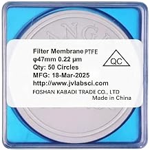 50PCS PTFE Membrane Filters 47mm Hydrophobic 1.0m