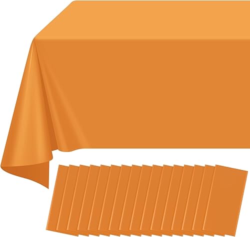 Miniatura 46 de Paquete de 16 manteles de plástico verde para mesas rectangulares, manteles decorativos desechables verdes de alta calidad para fiestas, manteles