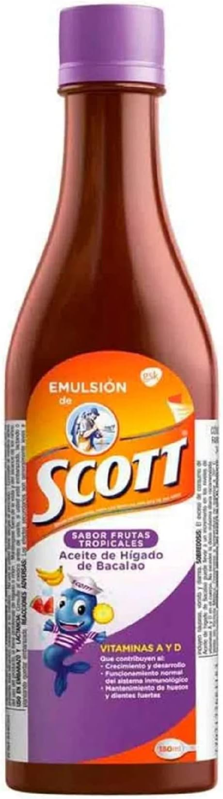 Scott Emulsion Frutas Tropicales (tropical fruit) 180 ml.