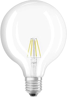 OSRAM Lamps LED Star Classic Globe Lampe, in Ballform mit E27-Sockel, nicht dimmbar, 4,5 W entsprechend 40 W, Filamentstil Klar, Warmweiß - 2700 Kelvin, 1er-Pack, 4052899972384