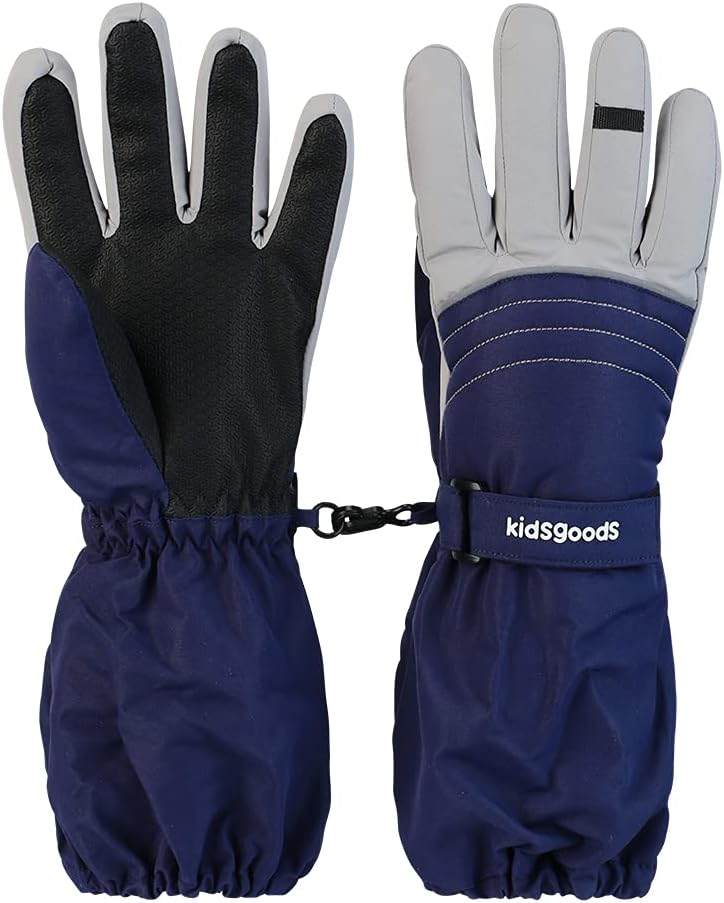 AMAKUZ Kids Snow Gloves Winter Waterproof Insulated Windproof Ski Mittens Cold Weather for 5-8 Boys Girls 8-12children Thicken Warm Ski Gloves Outdoor Sport Skiing : Clothing, Shoes & Jewelry