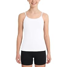V FOR CITY Kids Girls Tank Tops with Built-in Bra Camisole 9-16 Years